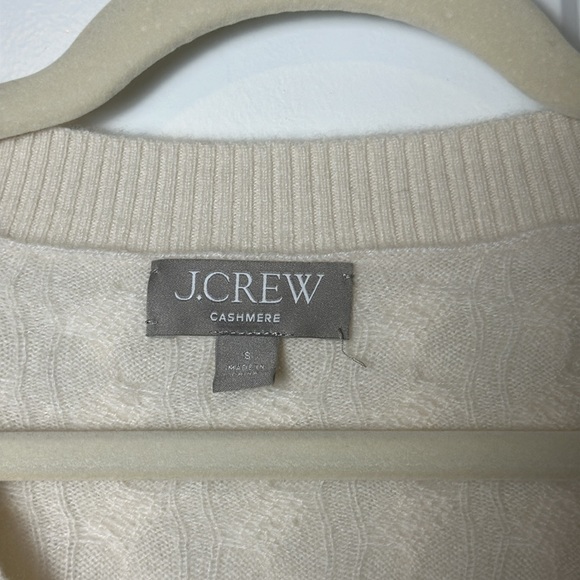 J.crew cardigan shurken cableknit v neck cashmere sweater - small - Picture 4 of 5